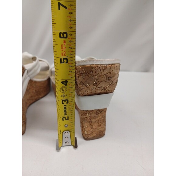 Jessica Simpson womens white summer wedges shoes knotted 8.5 - Picture 10 of 11